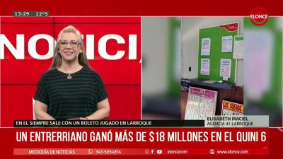 Un entrerriano gan&oacute; m&aacute;s de $18 millones en el Quini 6